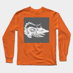 grey boho possum opossum ecopop Long Sleeve T-Shirt